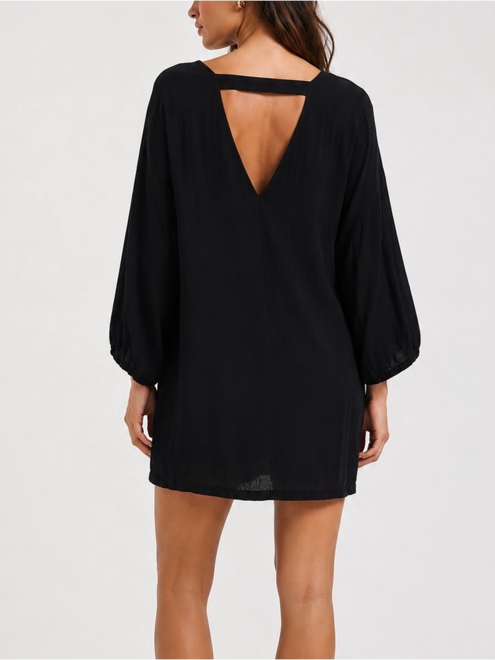 Gap flowy oversized black casual mini dress